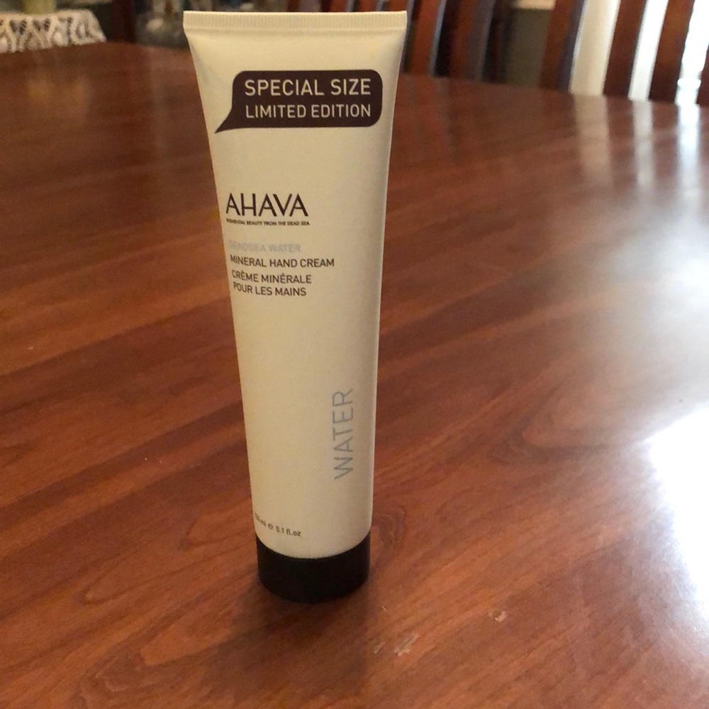 Ahava mineral hand cream.